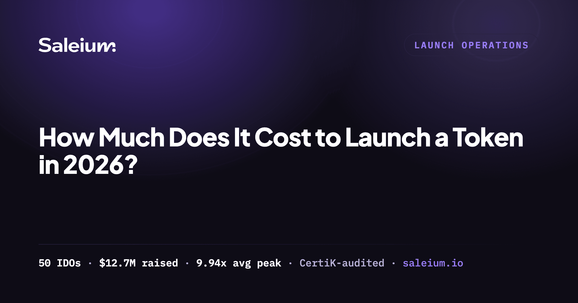 Cost breakdown comparing the cost to launch a token via a custom build versus a flat launchpad platform fee