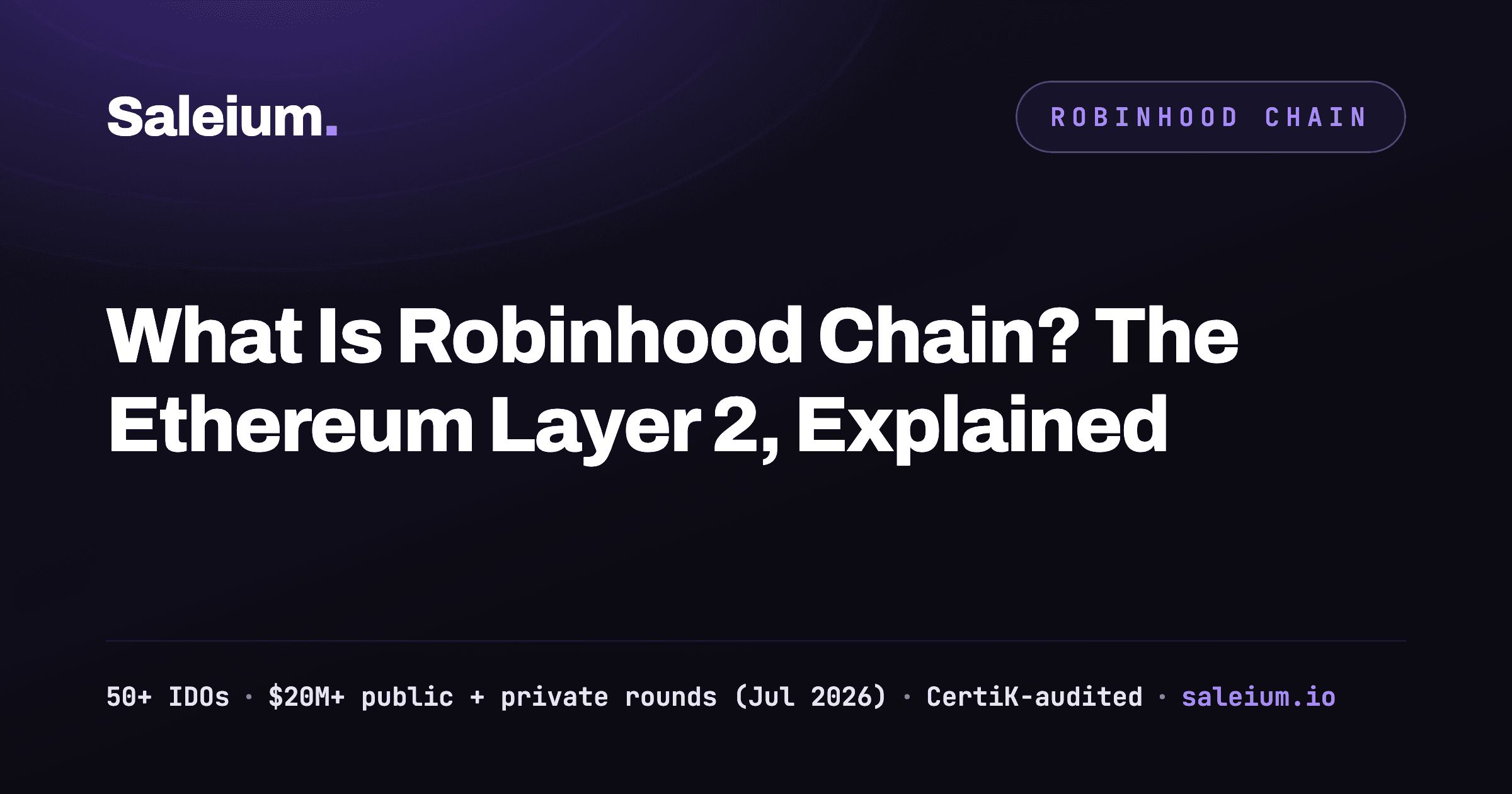 Explainer card: what Robinhood Chain is, the Ethereum Layer 2 with chain ID 4663