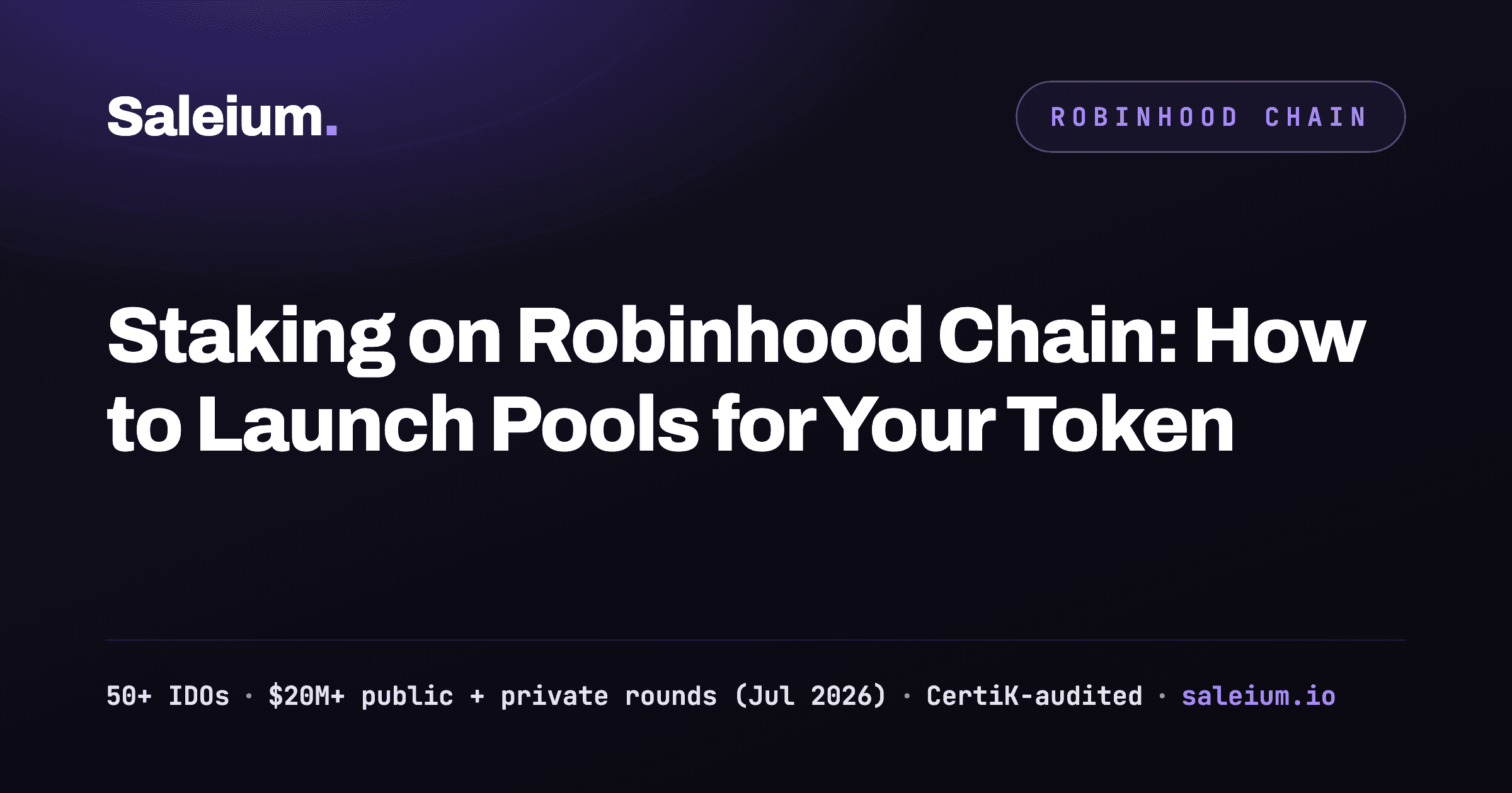 Staking card: fixed-APR and allocation staking pools for project tokens on Robinhood Chain